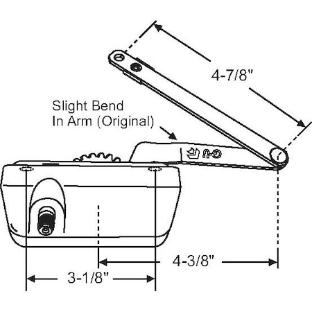 Strybuc Straight Arm Casement Operator 36-516LHBGM